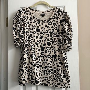 Who What Wear Leopard SL Top